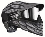 JT Spectra Flex 8 Full Head Paintbal Mask - Black Grey + Vortex II Fan - JT