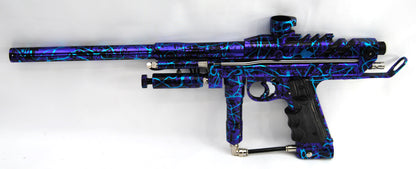 Used Mark Davis MK5 Autococker - Black/Purple w/ Teal Splash Anno