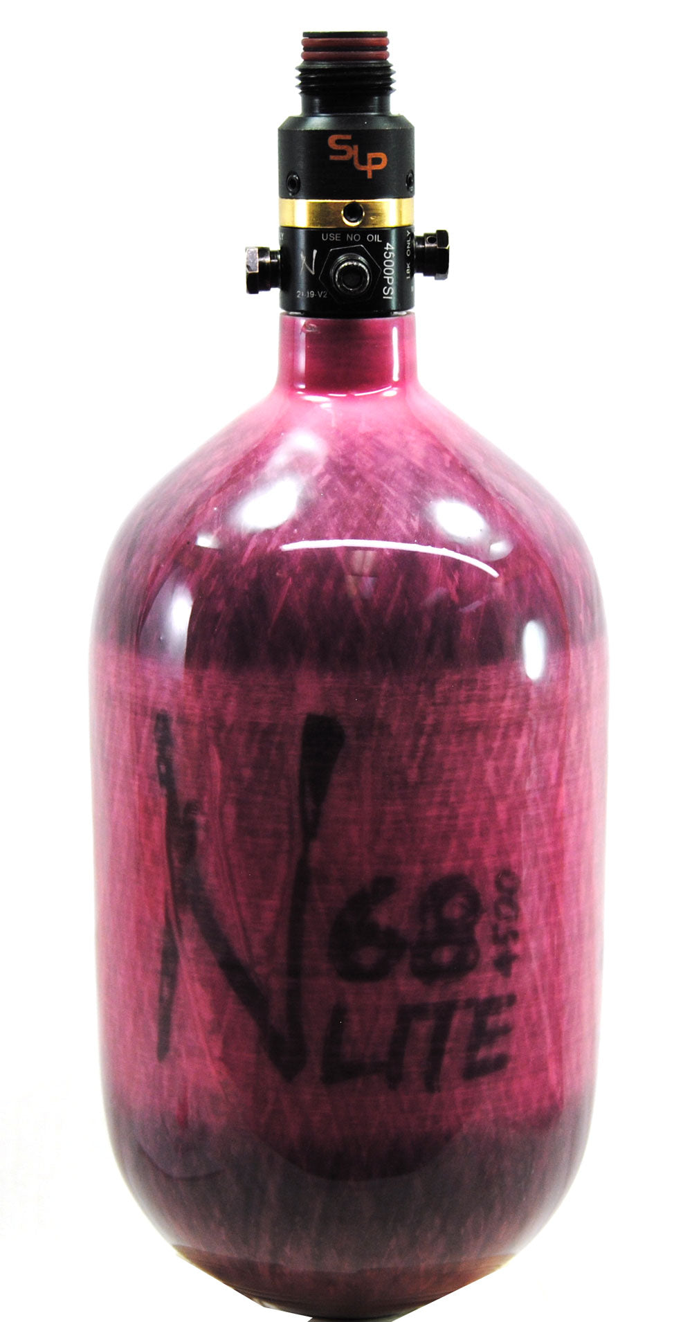 Ninja 68ci 4500psi HPA Tank - Translucent Pink - Pro V2 SLP Regulator - Ninja Paintball