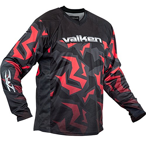 Valken Crusade Riot Jersey - Red - XLarge - Valken Paintball