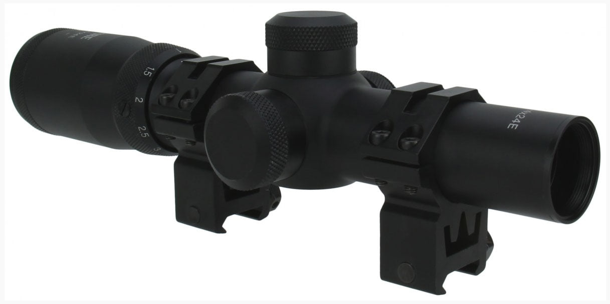 TacFire 1-4x24 Tri. Illuminated Tactical First Focal Plane Scope Mil-Dot Reticle - TACFIRE