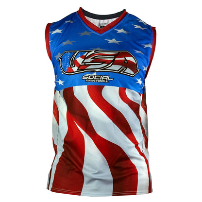 Social Paintball Grit Sleeveless Jersey - USA