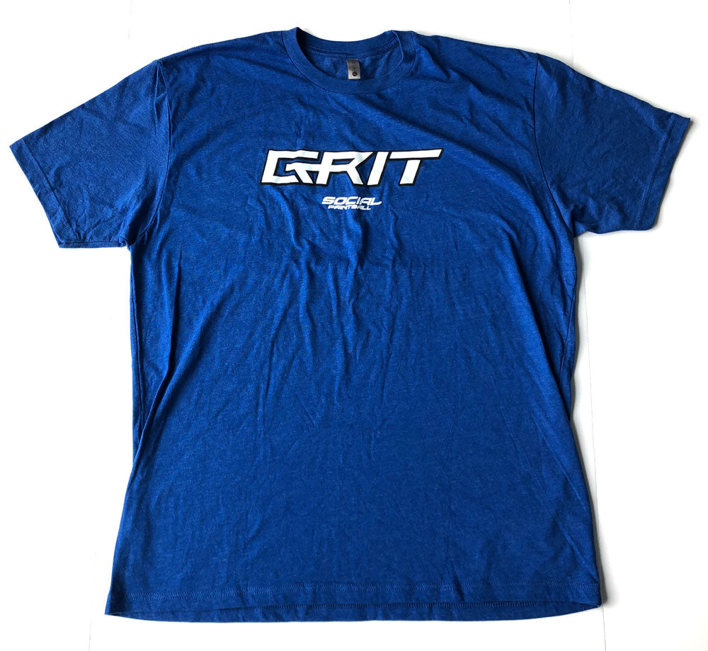 Social Paintball Crew T-Shirt - Grit Blue - Social Paintball