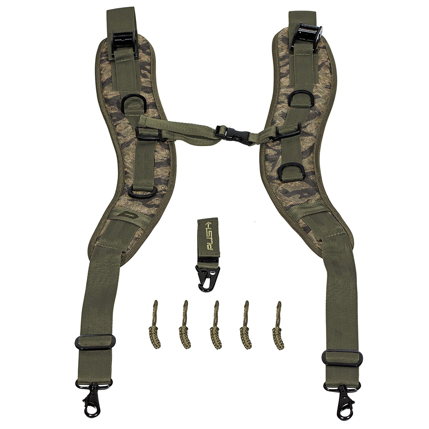 Push Paintball Division 1 Large Roller Gearbag w/ Tigerstripe Backpack Strap Kit