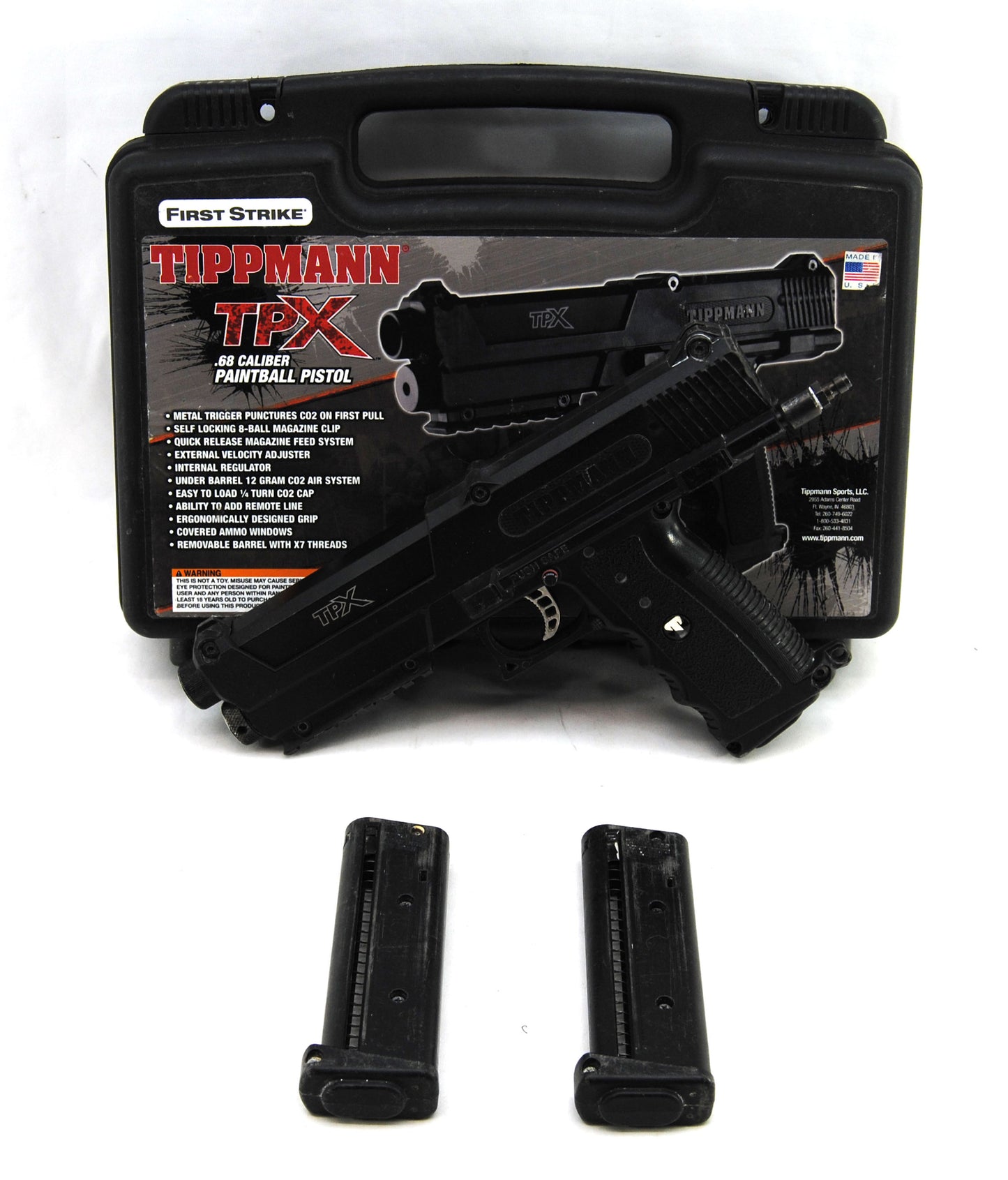 Used Tippmann TiPX Paintball Marker w/ Air Adapter - Black