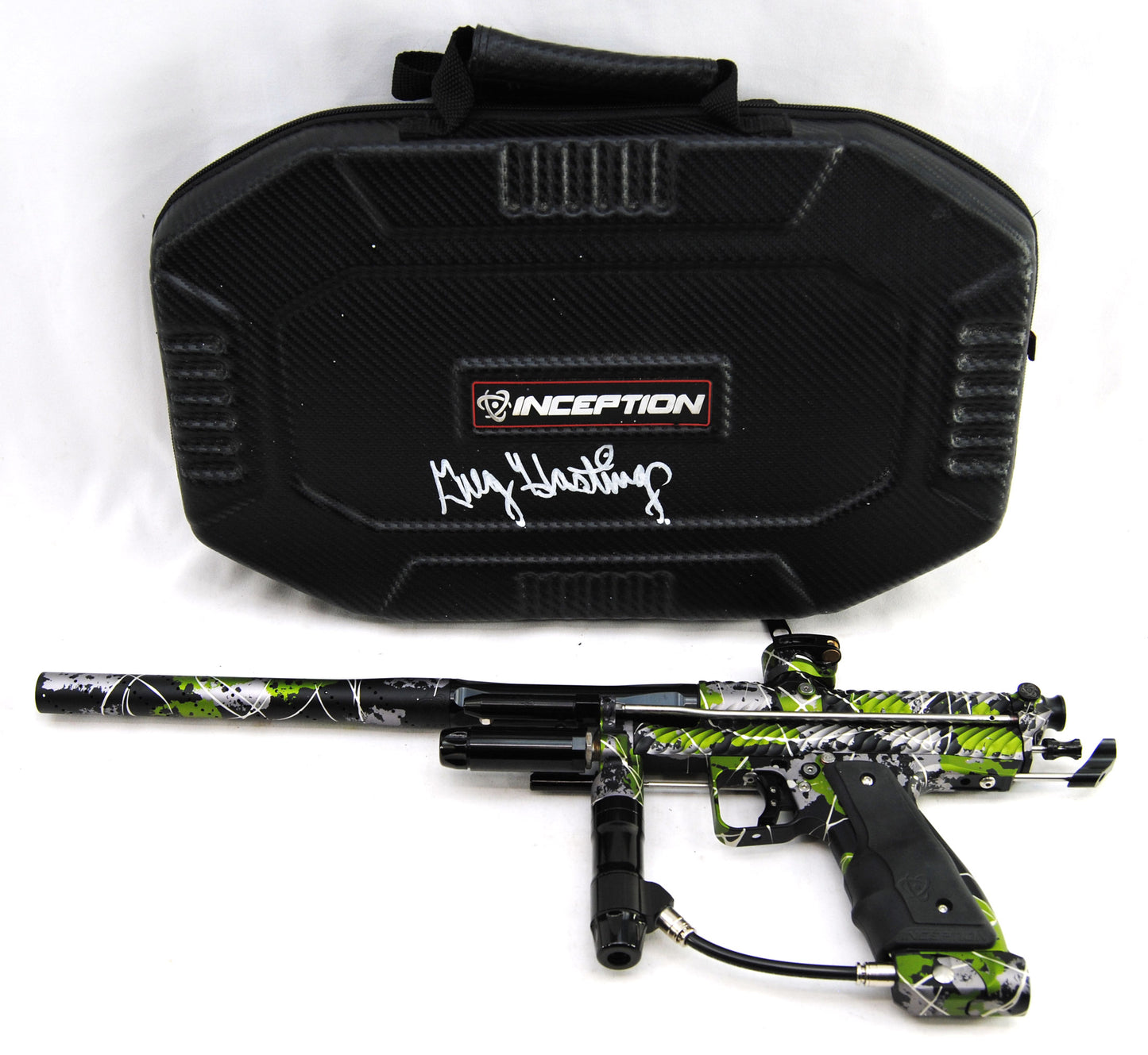 Inception Designs Retro Twister Autococker Greg Hastings Signature - Green/Silver Sponge