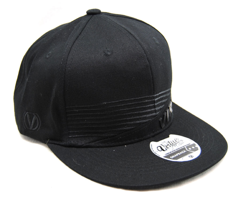 Virtue Snapback Hat Black - One Size Fits Most - Virtue