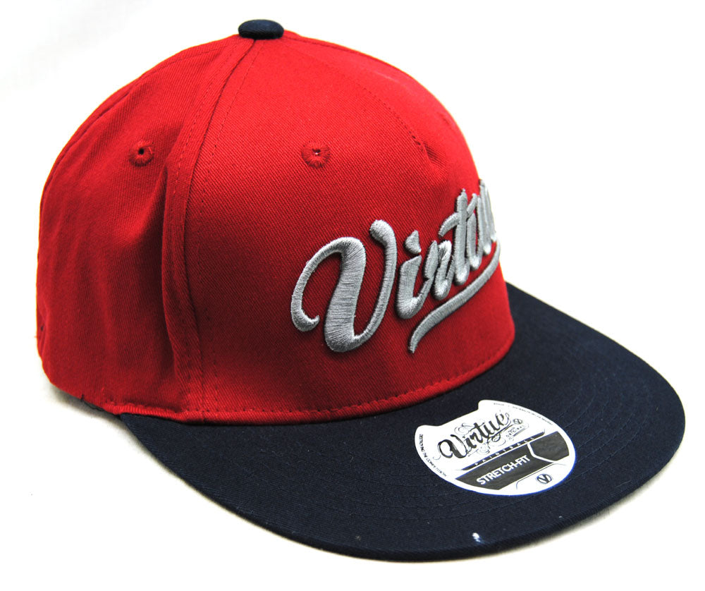 Virtue Stretch Fit Hat Red/Blue - S/M - Virtue