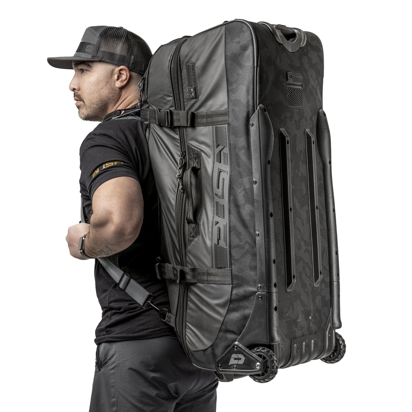 Push Paintball Division 1 Large Roller Gearbag w/ Tigerstripe Backpack Strap Kit